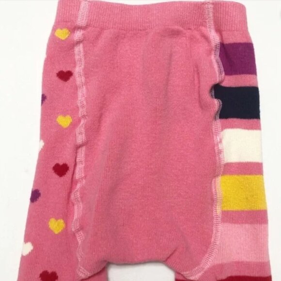 Hanna Andersson | Pink Tights with Stripes and Hearts Girls Size 3-4 - Picture 5 of 8
